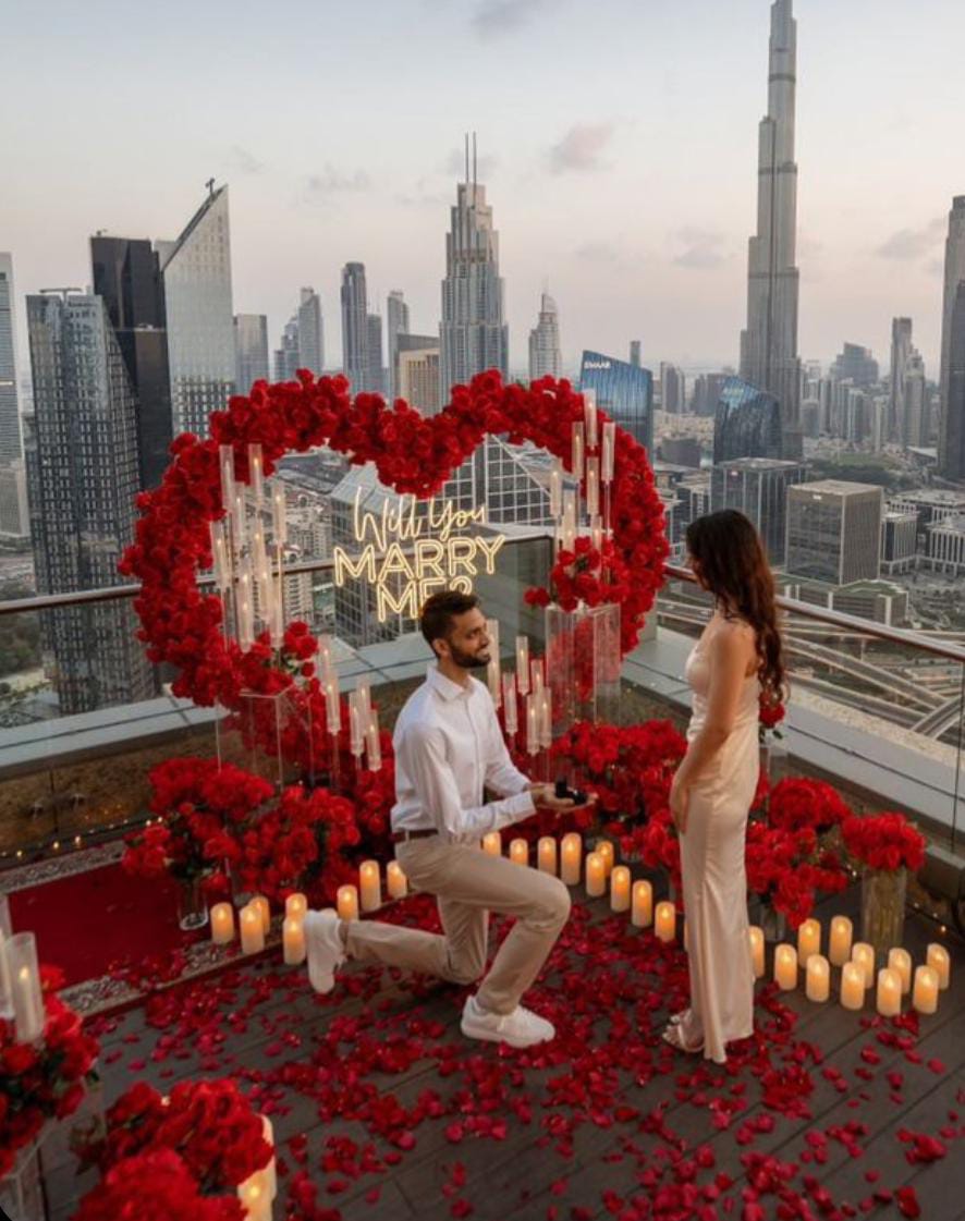 Luxury Romentic proposal setup